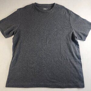 Croft & Barrow Men's XL Pullover 100% Cotton Soft Knit Short Sleeve Shirt Gray